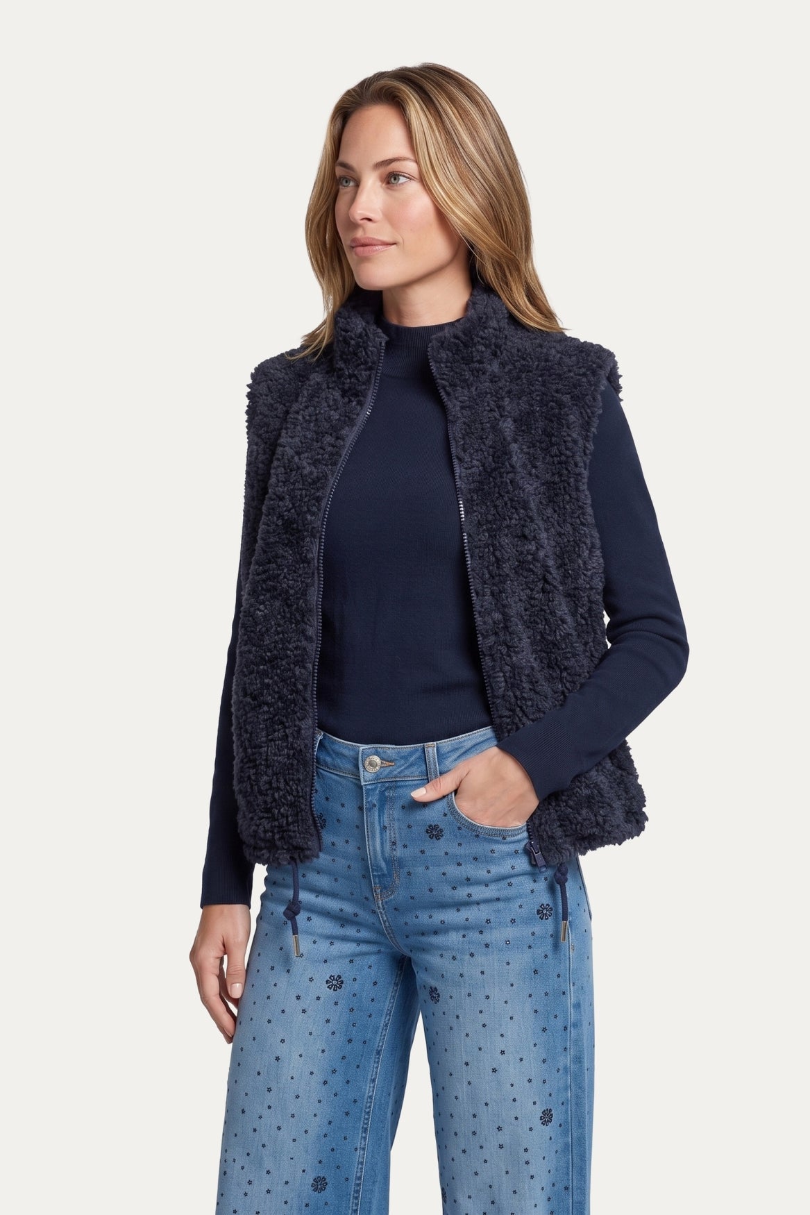 Fawn gilet | PU Dark Blue