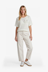 Vanja gebreide top | Sand