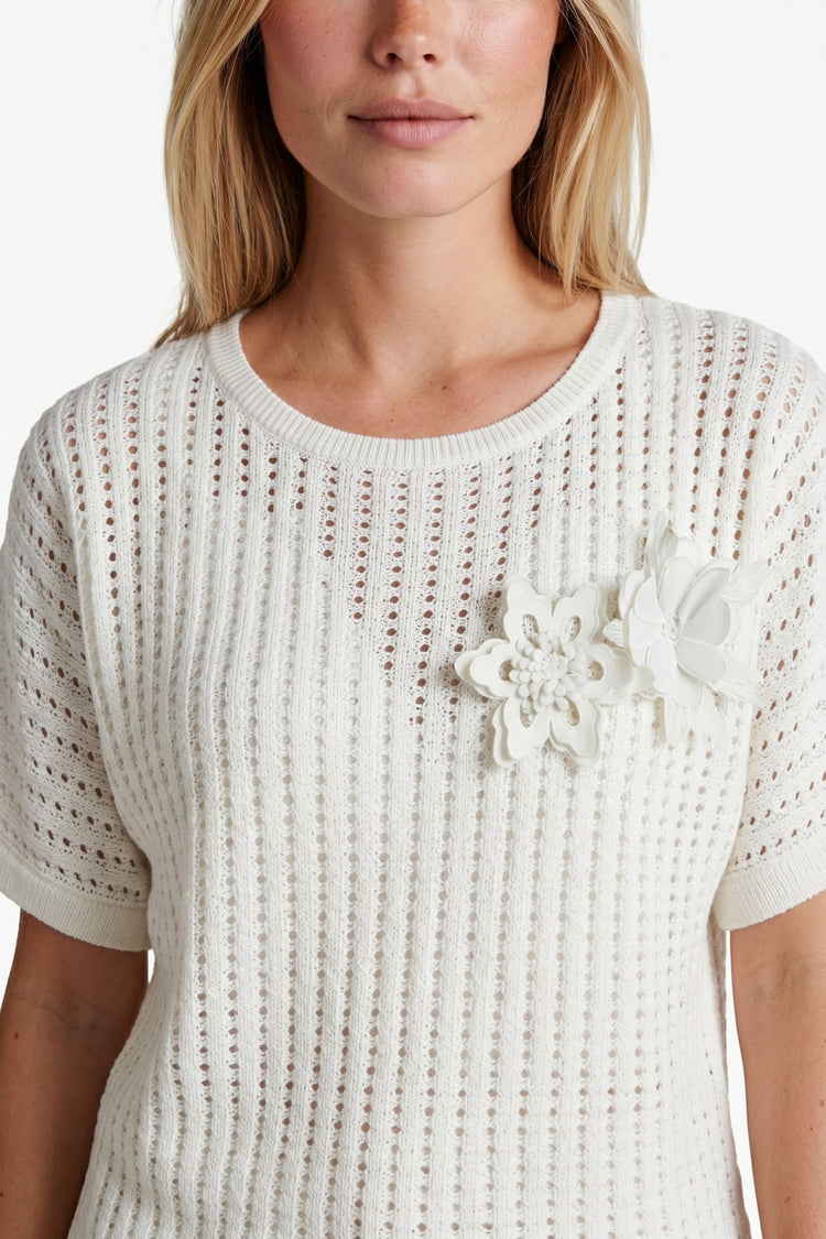 Vanja gebreide top | Sand