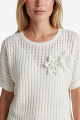 Vanja gebreide top | Sand