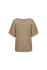 Vanja gebreide top | Nude Oat