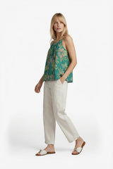 Jelena top | Vintage Green/Brown Sugar