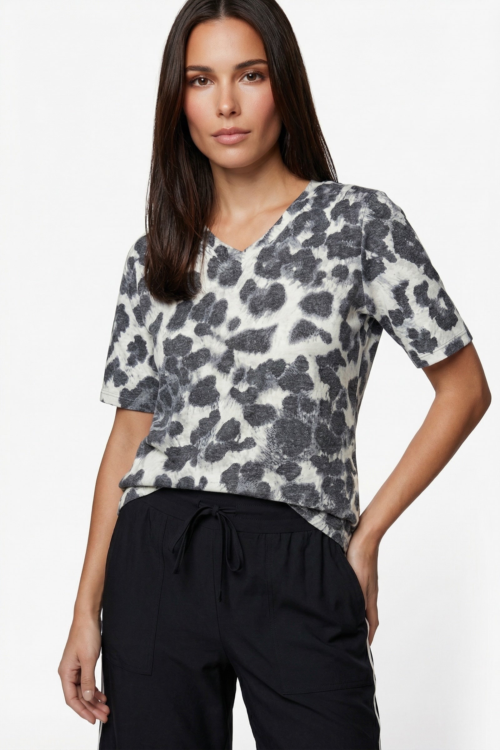 Elvi gebreide top | Sand/Black