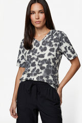 Elvi gebreide top | Sand/Black