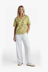 Elvi gebreide top | Cyber Lime/Walnut