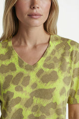 Elvi gebreide top | Cyber Lime/Walnut