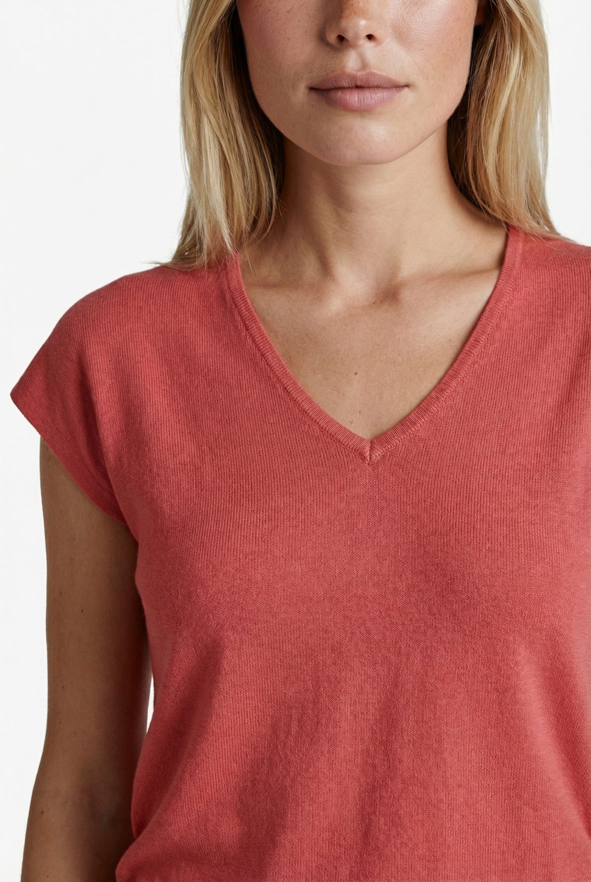 Silja gebreide top | Cranberry