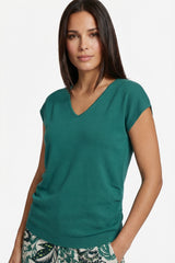 Silja gebreide top | Vintage Green