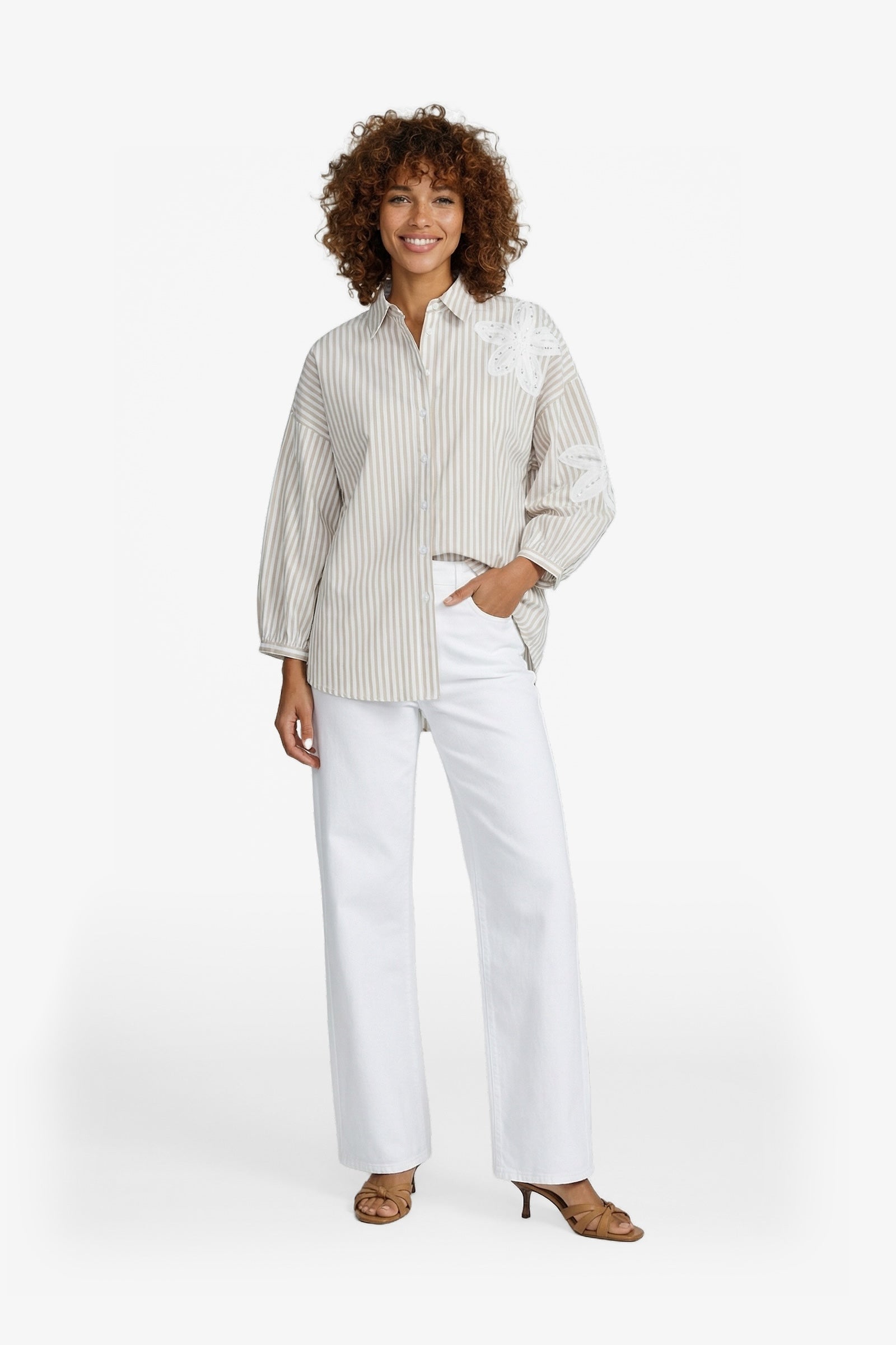 Lumi blouse | Offwhite/Nude Oat