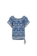 Fallon Top | Denim Mid Blue
