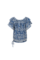 Fallon Top | Denim Mid Blue