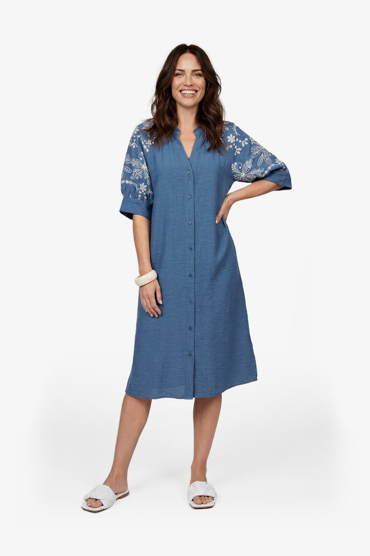 Elowen Kleid | Denim Mid Blue