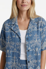 Maeva Blouse | Denim Mid Blue