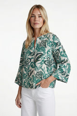 Wilhelmine top | Sand/Vintage Green