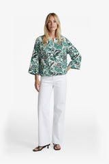 Wilhelmine top | Sand/Vintage Green