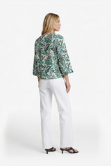 Wilhelmine top | Sand/Vintage Green