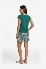 Nadine short | Sand/Vintage Green