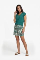 Nadine short | Sand/Vintage Green