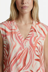 Karla top | Sand/Cranberry