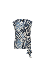 Karla Top | Sand/Light Jeans Blue