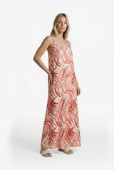 Thyra Kleid | Sand/Cranberry