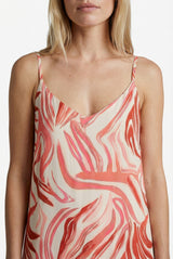 Thyra Kleid | Sand/Cranberry