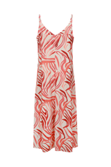 Thyra Kleid | Sand/Cranberry