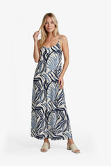 Thyra Kleid | Sand/Light Jeans Blue