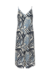 Thyra Kleid | Sand/Light Jeans Blue