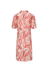 Alette jurk | Sand/Cranberry