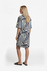 Alette jurk | Sand/Light Jeans Blue