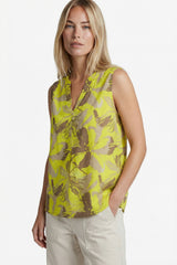 Dominica Top | Cyber Lime/Walnut