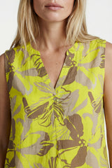 Dominica Top | Cyber Lime/Walnut