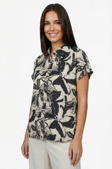 Nanna Bluse | Schwarz/Sand