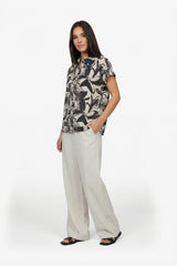 Nanna Bluse | Schwarz/Sand
