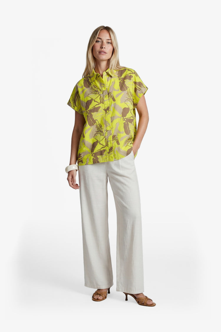 Nanna Bluse | Cyber Lime/Walnuss