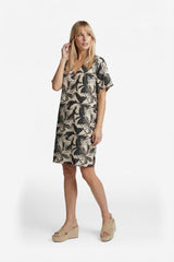 Oline dress | Black/Sand