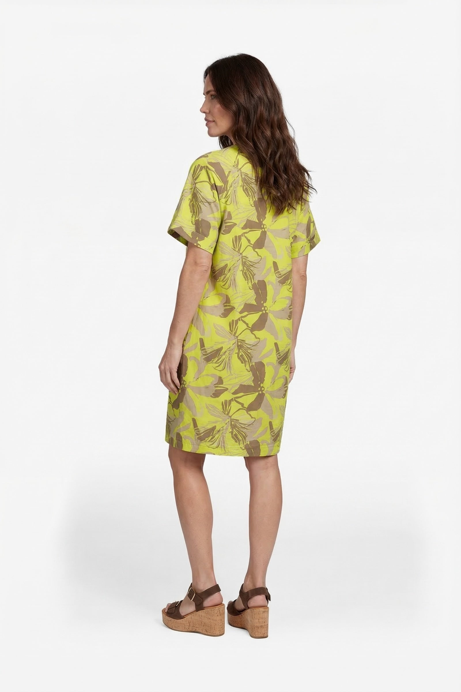 Oline Kleid | Cyber Lime/Walnuss