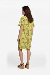 Oline jurk | Cyber Lime/Walnut