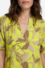Oline jurk | Cyber Lime/Walnut
