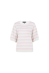 Genoveva Top | Wolle Weiß/Hübsches Rosa