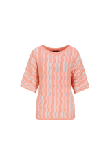 Gwenore top | Warm Coral/Wool White