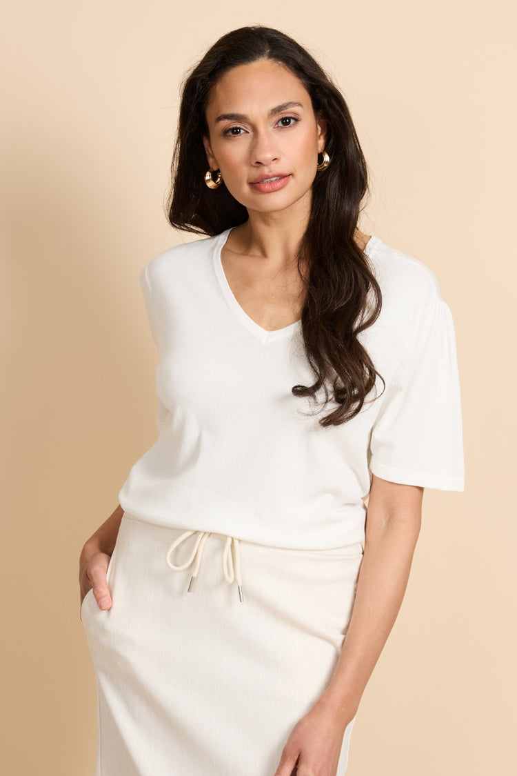 Ryan Top | Wolle Weiß