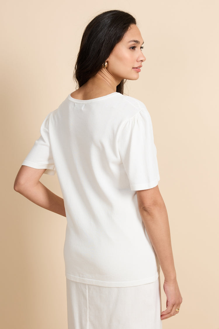 Ryan Top | Wolle Weiß