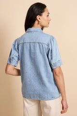 Toni blouse | Denim Light Blue