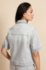 Evadne jacket | Denim Light Gray