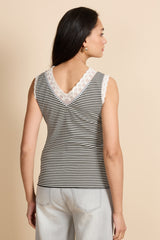 Talitha top | Black/Offwhite