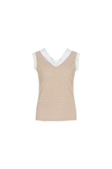Talitha top | Kint Camel/Offwhite