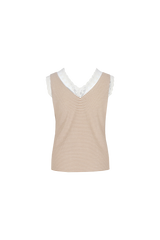 Talitha top | Kint Camel/Offwhite