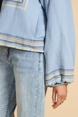 Xanthe blouse | True Blue